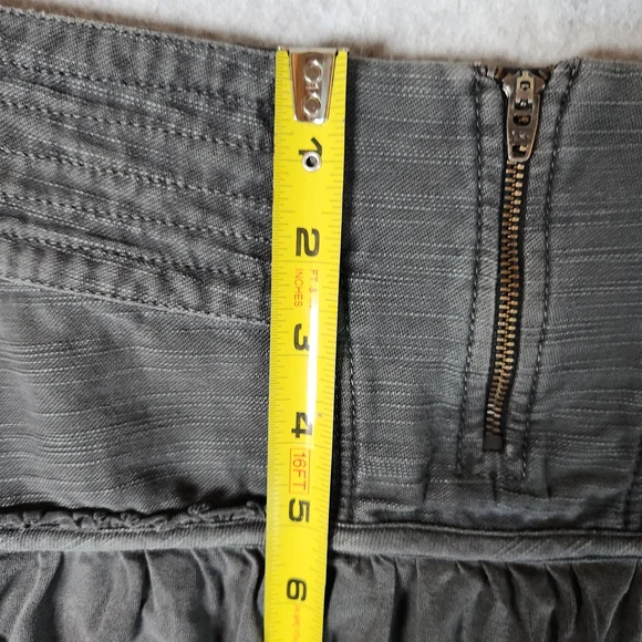 Free People Frost Bite Mini Skirt Layerd Ruffle Womens Size 8 Gray Y2k Style - Picture 9 of 13
